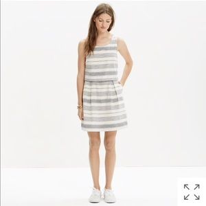 Madewell striped open-back overlay dress size 0